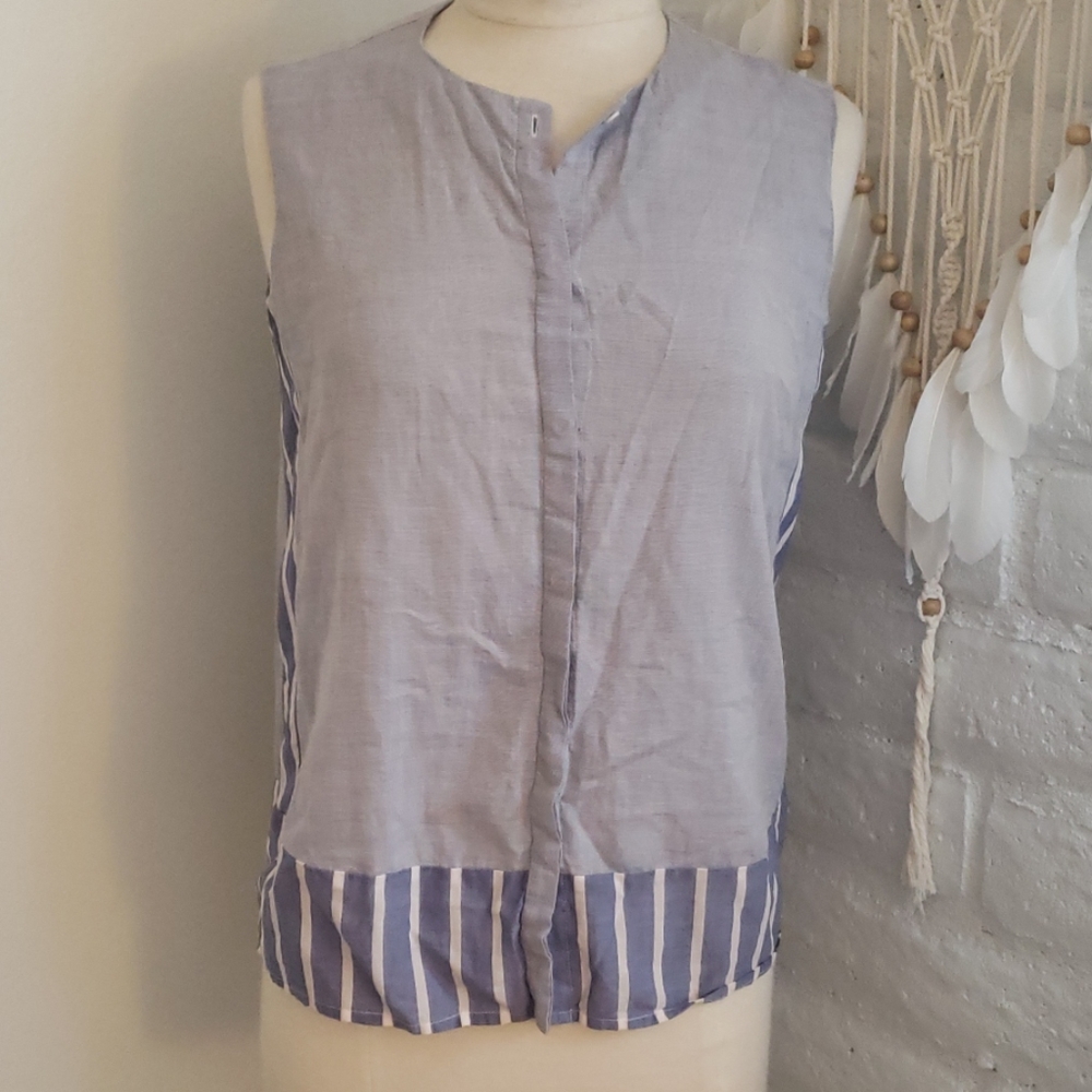 J Brand sleeveless Button down shirt